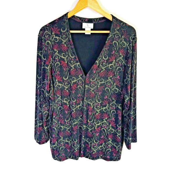 Vintage The Travel Collection Boho Floral Cardigan – XL – Made in USA - Picture 1 of 9